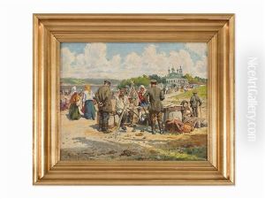 Market Day In Pylos by Alexandr Vladimirovich Makovsky