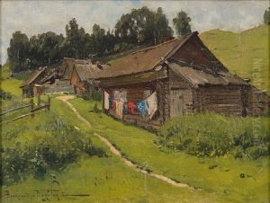Summer In The Village by Alexandr Vladimirovich Makovsky