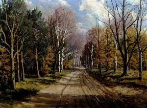 Herbstliche Waldlandschaft by Alexandr Vladimirovich Makovsky