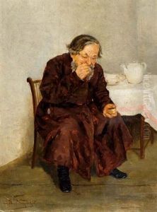 Sitzender Mann