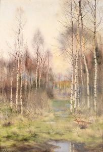 Wooded Landscape by Richard Alexandrovich Bergholz