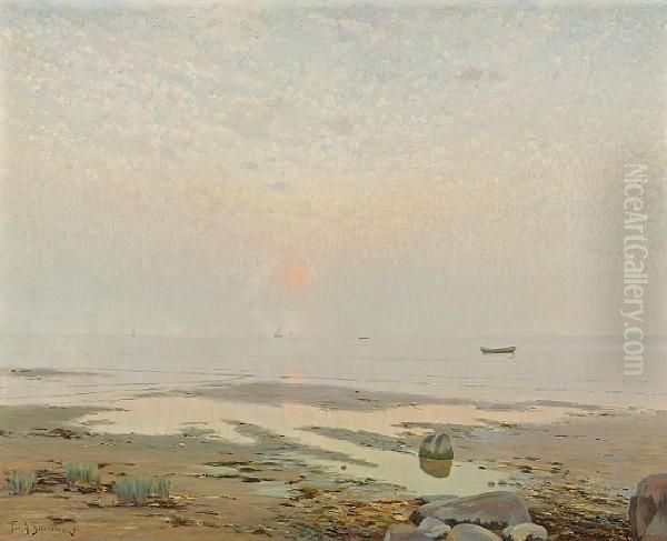 A Beach At Low Tide - view 1