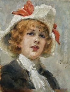 Portrait Of A Youth by Konstantin Egorovich Makovsky