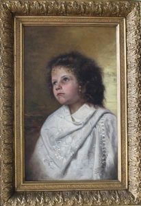 Girl Portrait Looking Upwards To The Side