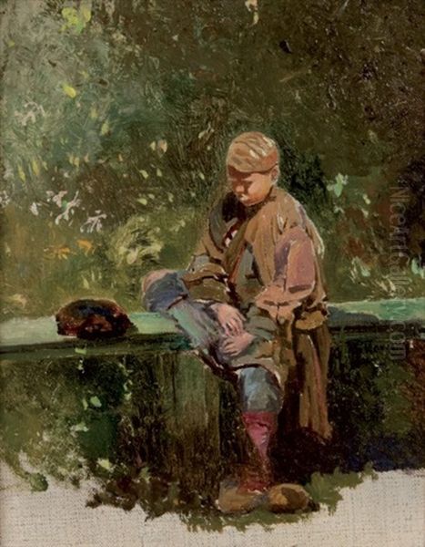 Jeune Enfant Au Jardin - view 1