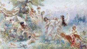 Happy Arcadia by Konstantin Egorovich Makovsky