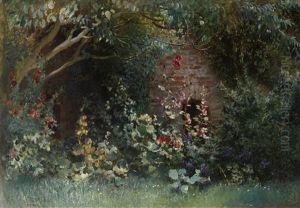 Garden In Bloom by Konstantin Egorovich Makovsky