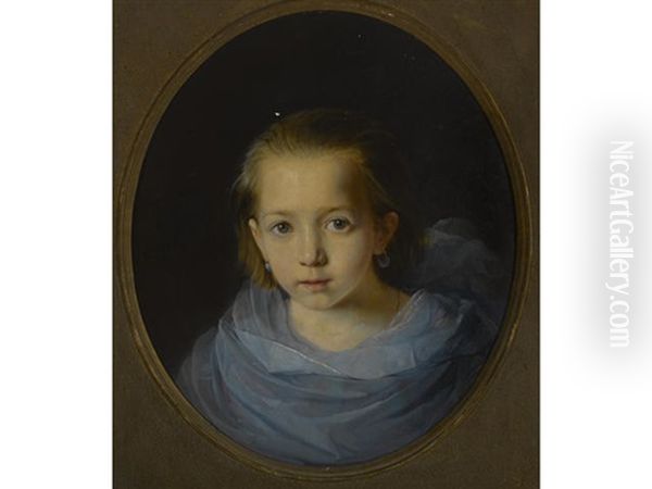 Portrait Of A Young Girl In Blue - view 1