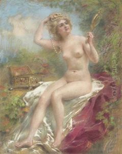 Seated Nude Looking In A Mirror Seated Nude Looking In A Mirror