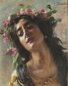 Woman With Garland (study)