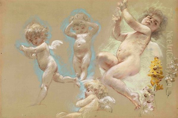Putti From The Interior Decor Of The Baron Von Dervis Mansion - view 1