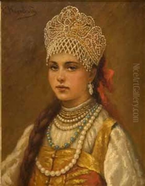 Portrait D'une Jeune Fille En Tenue Traditionnelle - view 1