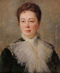 Portrait Of A Lady by Konstantin Egorovich Makovsky