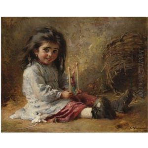 The Puppet by Konstantin Egorovich Makovsky