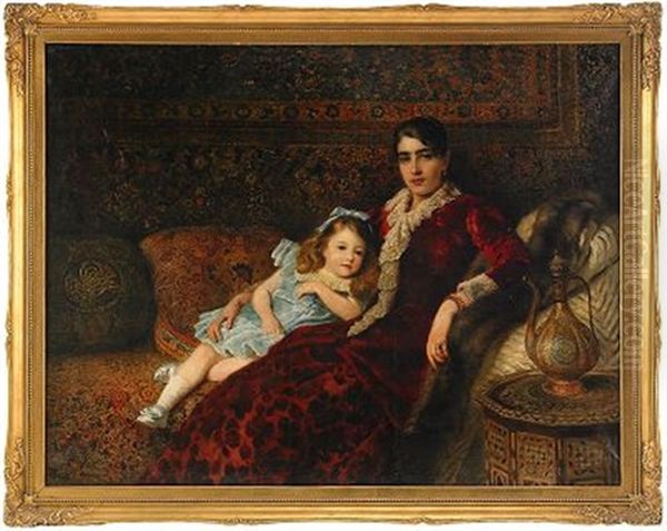 Interior With Mother And Daughter - view 1