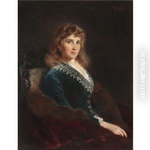 Portrait Of The Artist's Wife by Konstantin Egorovich Makovsky