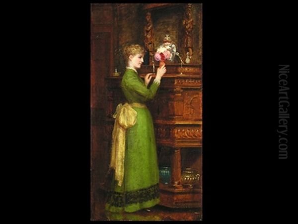 Junge Dame Mit Blumenbouquet - view 1