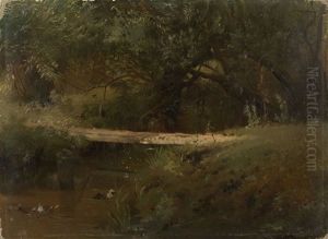 Forest Lake by Konstantin Egorovich Makovsky