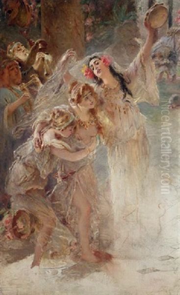 Three Dancers, Study For Death Of Petronius - view 1