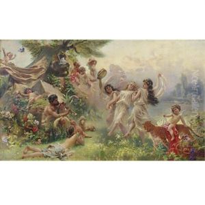 Happy Arcadia by Konstantin Egorovich Makovsky