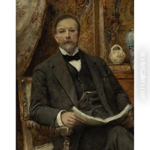 Portrait Of The Composer Caesar Cui by Konstantin Egorovich Makovsky