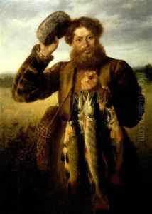 A Fisherman With His Catch by Konstantin Egorovich Makovsky