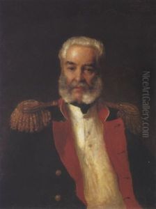 Portrait Of An Officer by Konstantin Egorovich Makovsky