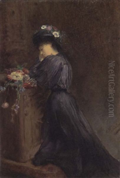 Young Woman Kneeling - view 1