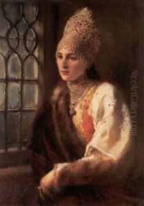 The Boyarina by Konstantin Egorovich Makovsky