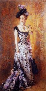 L'elegante Aux Orchidees by Konstantin Egorovich Makovsky