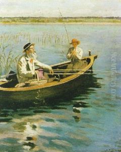 In Barca by Konstantin Egorovich Makovsky