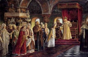 Historisk Sceneri Med Zaren, Der Vaelger Sin Brud by Konstantin Egorovich Makovsky