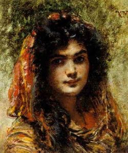 Portrait Of A Dark Haired Girl