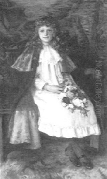Portrait Of A Girl In A White Dress - view 1