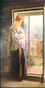 A Russian Beauty by Konstantin Egorovich Makovsky