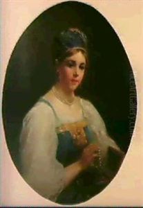 Russische Schonheit by Konstantin Egorovich Makovsky