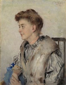 Portrait Of The Artist's Wife by Vladimir Egorovic Makovsky