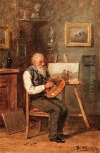 Der Maler In Seinem Atelier