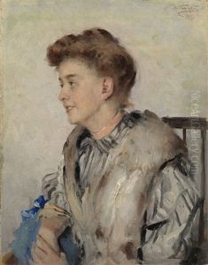 Portrait Of The Artist's Wife, Olga Krishtofovich by Vladimir Egorovic Makovsky