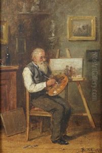 The Artist In His Studio by Vladimir Egorovic Makovsky