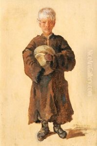Country Boy With Straw Hat by Vladimir Egorovic Makovsky