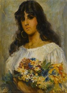 Woman With Flowers