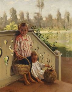 The Apple Pickers by Vladimir Egorovic Makovsky