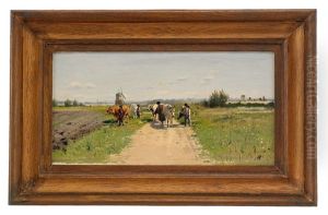 Cowherders In The Ukraine by Vladimir Egorovic Makovsky