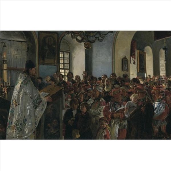 Sermon In An Ukrainian Village Church - view 1