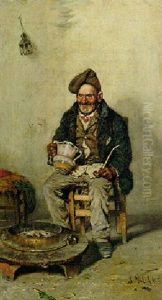 After A Hard Day's Work by Vladimir Egorovic Makovsky