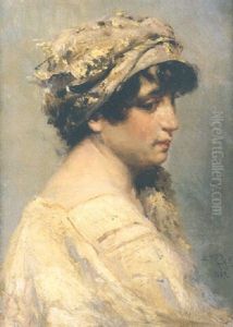Dam I Gult by Vladimir Egorovic Makovsky