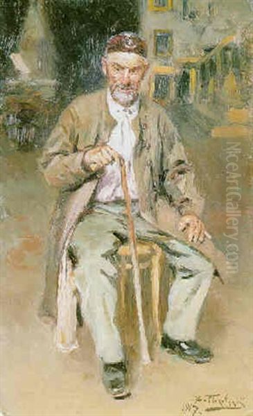 Portrait Of A Seated Turk - view 1