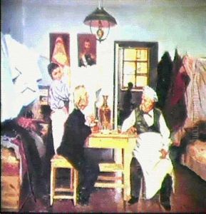 Kring Samovaren by Vladimir Egorovic Makovsky