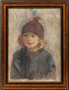 Fillette With Cap by Tadeusz (Tade) Makowski